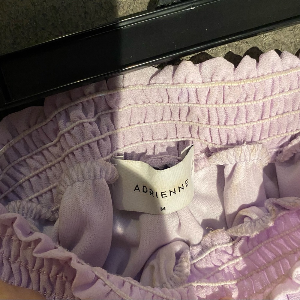 Lilac Off Shoulder Ruffle Dress - Picture 3 of 3